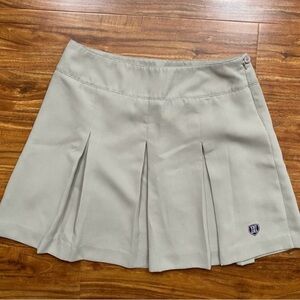 Horizon Tan Pleated Preppy Academia Mini Skirt Size 10 Girlhoodcore Uniform